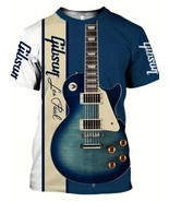 Men&#39;s T-Shirt Graphic Print Gibson Guitar Design T-shirt Size 3XL Ship USA - $22.76