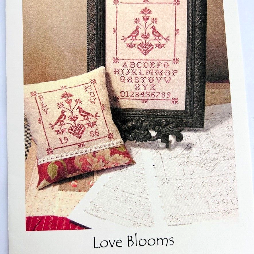 Primary image for Nebby Needle Love Blooms Cross Stitch Pattern Family Wedding Birth Sampler