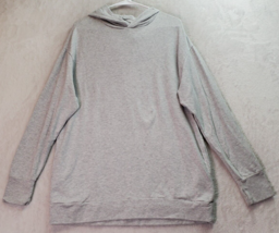 Offline by Aerie Hoodie Women Small Gray Fleece Modal Long Raglan Sleeve Pockets - £15.47 GBP