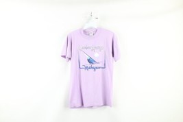Vintage 80s Streetwear Womens Small Faded Spell Out Wind Surfing T-Shirt USA - £31.69 GBP