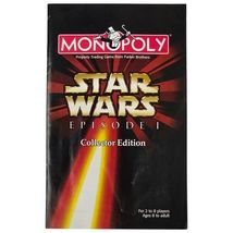 Monopoly Star Wars Episode I Collector Edition Replacement Instructions ... - $4.00