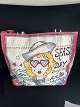 Brighton Seas The Day Anchors Nautical Canvas Tote Or Beach Bag Cruise Ship New - £22.86 GBP