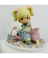 Precious Moments Figurine Home Is Where My Cats Are Pawprints On My Heart 2010 - $34.64