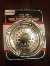 Super Grip Kitchen Genie Sink Strainer Basket Fits Most Standard Sinks... - £13.62 GBP