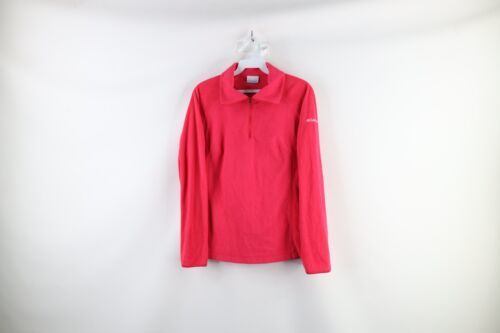 Vtg Columbia Womens Small Spell Out Lightweight Half Zip Fleece Pullover... - $24.70