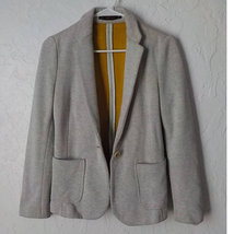 ZARA Basic Women size Small Glen 533 Gray Blazer Fleece Lined Button Up Pockets - £7.77 GBP