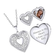 Supcare Custom Memoial Picture Angel Wings Locket Heart for - £38.14 GBP