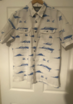 Croft &amp; Barrow Quick Dry Vented Short Sleeve Button up Fishing Shirt Men... - £13.43 GBP