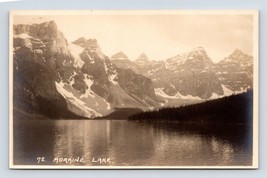 RPPC Moraine Lake Valley of the Ten Peaks Alberta AB Canada UNP Postcard... - $10.84