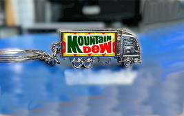Mt. Dew Truck Metal Keychain Keyring Drink Mountain soda pop - £9.85 GBP