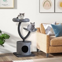 Cat Tree with Curved Metal Supporting Frame for Large and Small Cats - £205.77 GBP