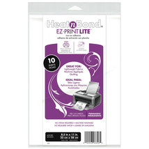 Thermoweb Heatnbond Ez-Print Lite Iron-On Adhesive-8.5&quot;X11&quot; 10/Pkg - £13.99 GBP