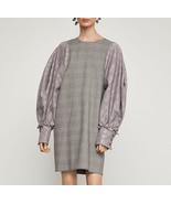 BCBG MAXAZRIA Women&#39;s Balloon Sleeve Houndstooth Dress, Size XS Black/Multi - $59.60