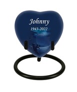 Fisherman Silhouette Heart Keepsake Urn - Stand Option - $40.96 CAD