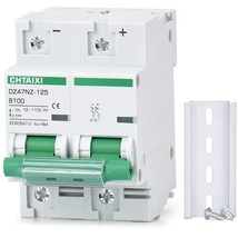Chtaixi 12V-110V DC Miniature Circuit Breaker, 100 Amp 2 Pole Battery Br... - £28.32 GBP