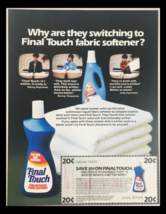1982 Final Touch Concentrated Fabric Softener Circular Coupon Advertisement - £15.19 GBP