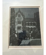 Vintage Antique Signed Print of Heidelberg  Castle Germany Ulrich Lager - $2,434.61 MXN