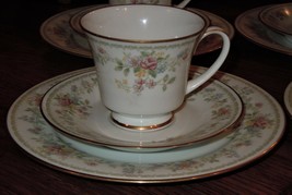 Contemporary Noritake Memory 2882 12 Piece Tea Setting Cup Saucer &amp; Dese... - £55.07 GBP