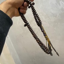islamic sufi 100 beads natural yemen Black Coral Prayer beads Yusr Masba... - £581.48 GBP