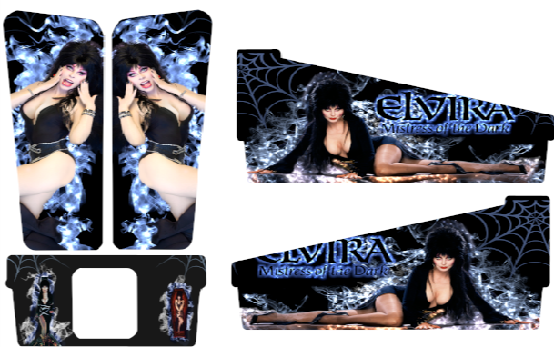 Elvira Atgames 4K Legends Pinball Design Decal Virtual Pinball graphics vinyl