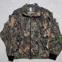 Mossy Oak Leafy Camo Mens Large Hunting Shirt Long Sleeve Open Mesh - £34.14 GBP