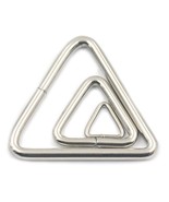 12 Pcs Triangles Rings For Belt Buckle Bag Webbing Nickel Straps Purse R... - £3.61 GBP