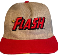 DC Comics &#39;The Flash&#39; Grey Red Snapback Adjustable Hat Cap OSFA - $148.61 MXN