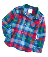 MSRP $20 First Impressions Baby Boys Plaid Flannel Shirt, Size 3-6M - $11.88