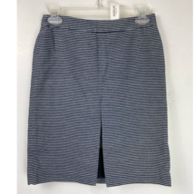 Kate Spade Saturday Railroad Layover Cotton Skirt Womens 0 Blue Zip Lined NWT - £21.92 GBP