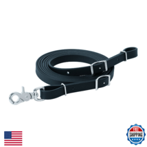 Weaver Leather Brahma Webb Trail Gear Rein Black 5/8" x 10ft - $42.04
