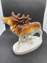 Vintage Ceramic Standing Calling Moose Elk Deer Stag Figure Japan - £15.54 GBP
