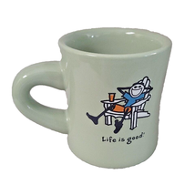 Life is Good Coffee Mug Do What You Like Adirondack Chair Green Thick Di... - $13.57