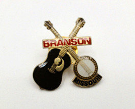 Branson Missouri Travel Souvenir Collector Pin Guitar Banjo Vintage - £6.22 GBP
