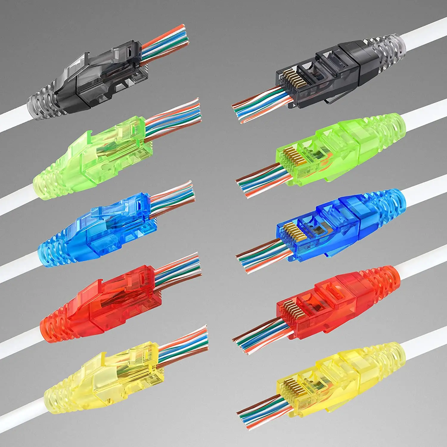House Home ZoeRax Colorful RJ45 CAT6 Strain Relief Boots ConAtor for Standard CA - £19.98 GBP
