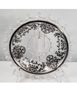 Vintage 1940-1957 Heisey Lariat Silver Overlay Round Clear 7.25&quot;  Bowl - $52.51 CAD
