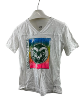 Soffe Youth Colorado State Rams V-Neck Short Sleeve T-Shirt, White, Larg... - £11.91 GBP