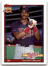 1991 Topps #18 Nelson Liriano NM Near Mint Twins ID:43342 - $1.67