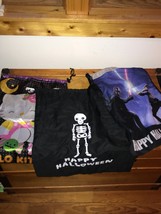 Gently Used Lot of 3 Fabric Halloween Trick or Treat Cloth Bags with STAR WARS  - £6.75 GBP
