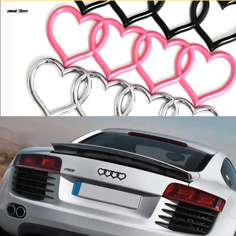 Car Sticker Love Heart Logo Rear Trunk Tail Label Badge Emblem Decal For Audi - £10.50 GBP+
