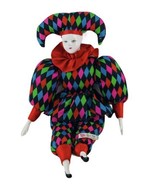 Sugar Loaf Mardi Gras Jester Doll Classic Harlequin Multicolor Toy Clown... - £20.42 GBP