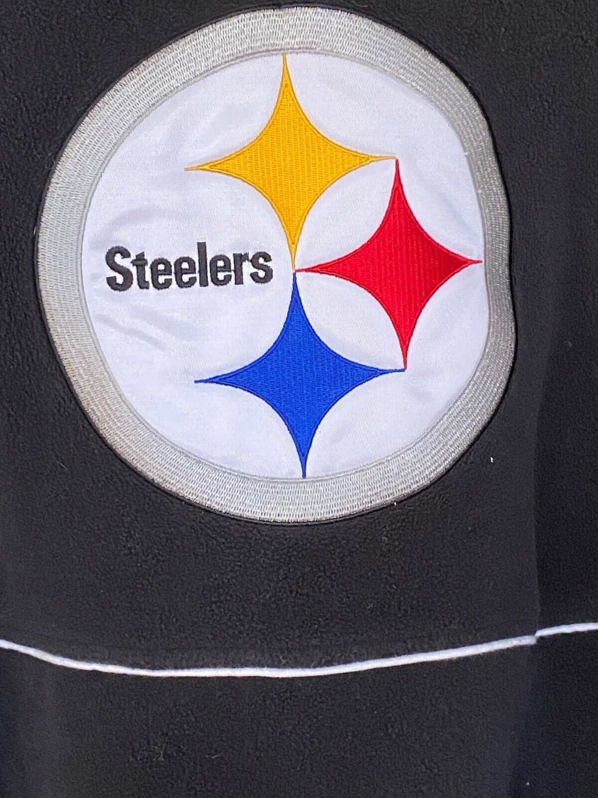 Primary image for Reebok Pittsburgh Steelers Fleece Quarter Zip NFL Pullover Jacket Size XL