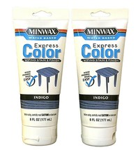 Minwax Indigo Express Color Wiping Stain and Finish Water Based  6 Oz Lot of 2 - £62.27 GBP
