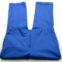 Chicos Womens So Slimming Straight Leg Dress Pants Size 8 Solid Blue - $24.26