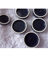 Assorted Sizes Dark Blue &amp; White Buttons Lot of 12 - $1.99