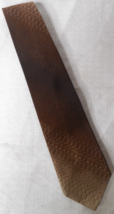 Terylene by Fashion Craft Mens Tie Blended Brown Gold Tan Finest Swiss Fabric - £7.90 GBP