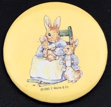 Beatrix Potter Bunny 1990 Pin Button F Warne - £10.43 GBP