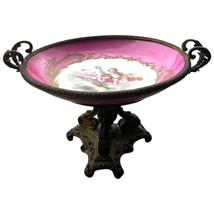 Antique 19th Century French Bronze Mounted Porcelain Centerpiece Bowl Ch... - $400.00