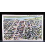Vtg Curt Teich Aerial View Kansas City KS Postcard 1941 NOS - $8.42 CAD