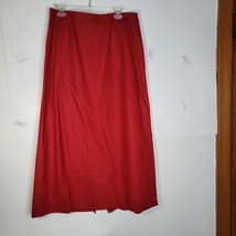 Womens Liz Claiborne Red wool blend Lined skirt split in back size 16 - $22.29