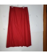 Womens Liz Claiborne Red wool blend Lined skirt split in back size 16 - £17.55 GBP